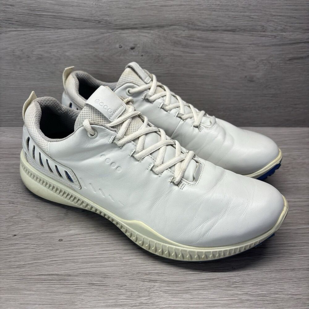 ECCO S-Hybrid Spikeless Golf Shoes EU 45 US 11-11.5 Extra Wide Yak Leather Beige